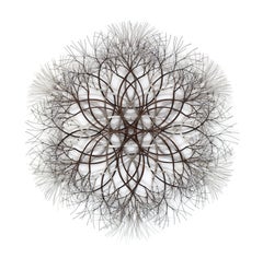 45 Zoll x 44 Zoll Metall-Wandskulptur aus Edelstahl und Bronze #465. Jetzt verfügbar