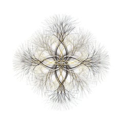 45"x45" Metal Wall Sculpture in Brass, Stainless, and Bronze #641. Available Now