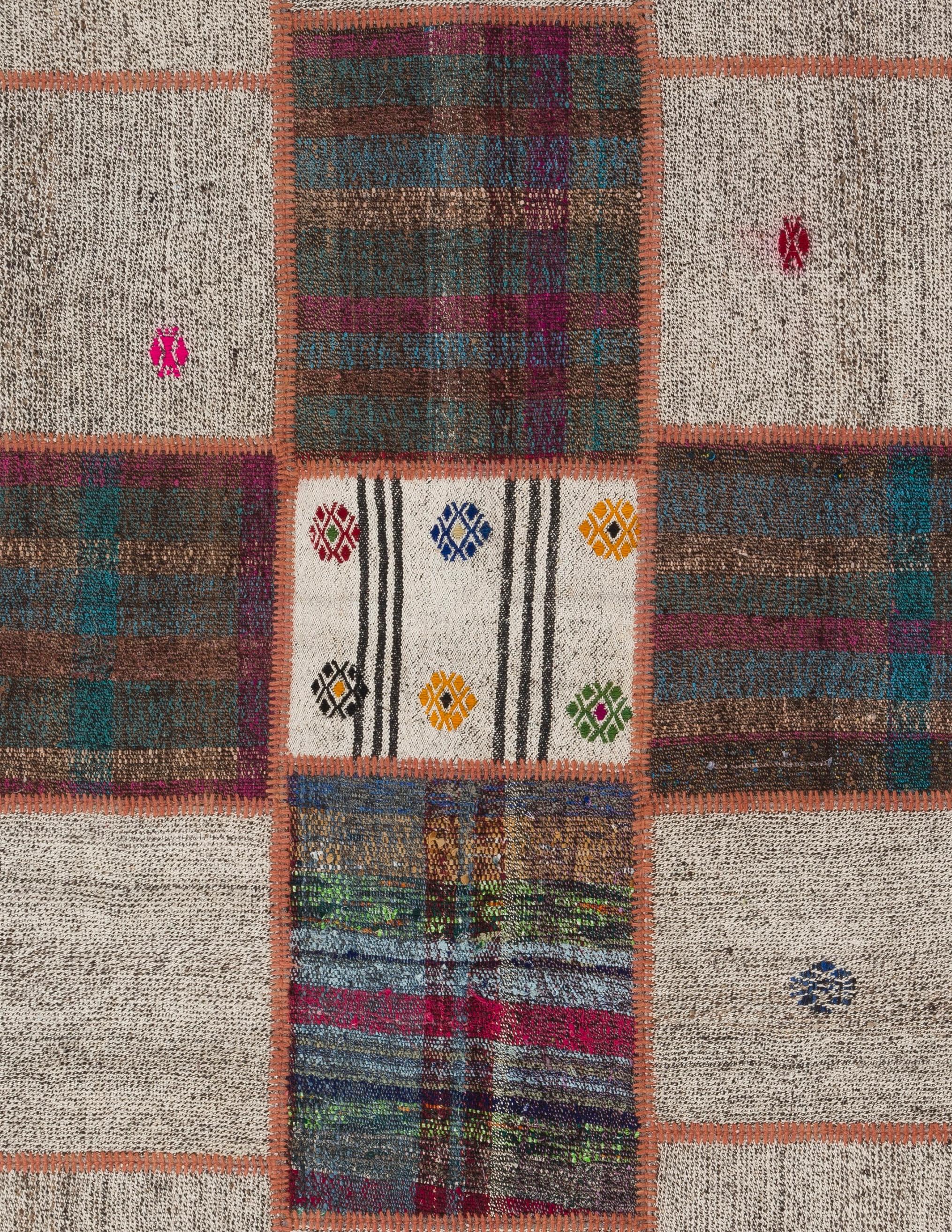 Hand-Woven 4.5x6.3 Ft Vintage Anatolian Kilims Re-Imagined, Custom Options Available For Sale