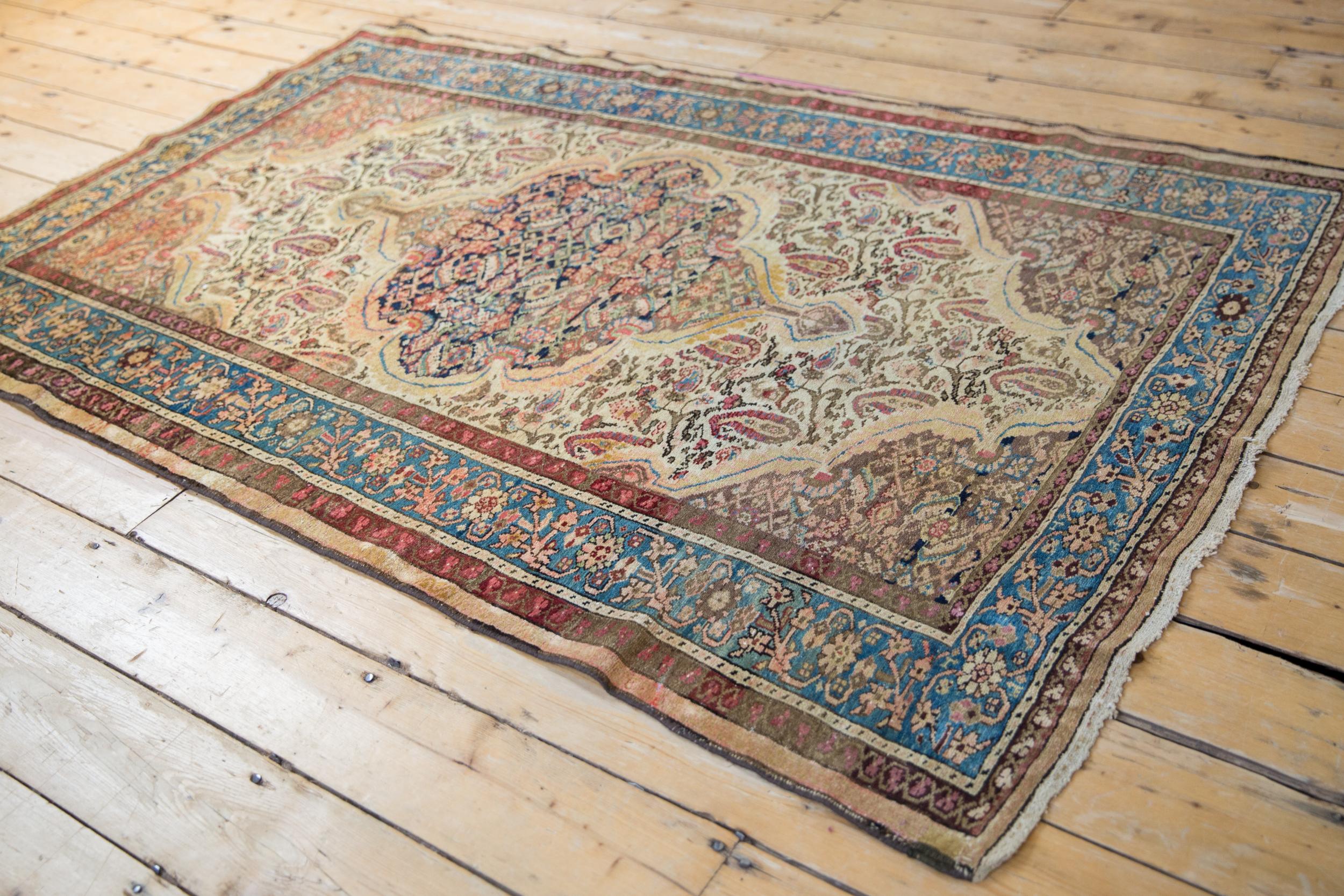 Persian Vintage Fine Distressed Malayer Rug For Sale