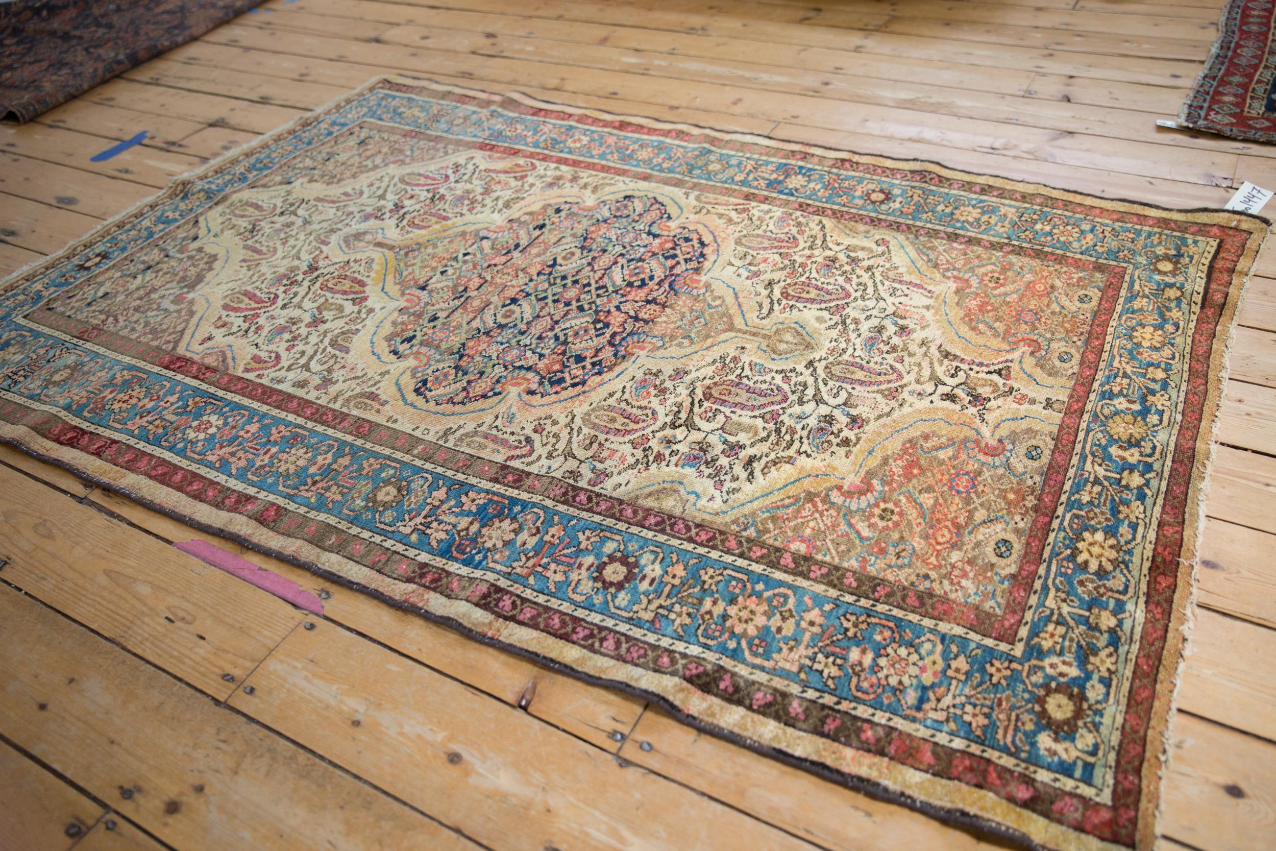 Wool Vintage Fine Distressed Malayer Rug For Sale