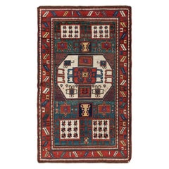 4.5x6.8 Ft Antique Karachopt Kazak Rug, South Caucasus, Late 19th Century