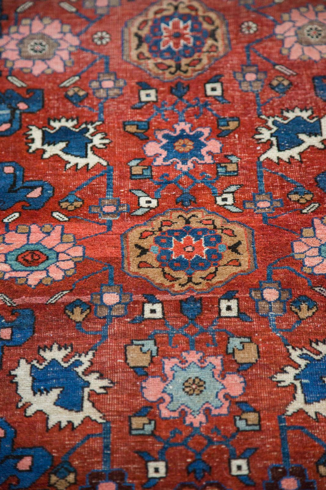 Hand-Knotted Antique Persian Bijar Area Rug For Sale