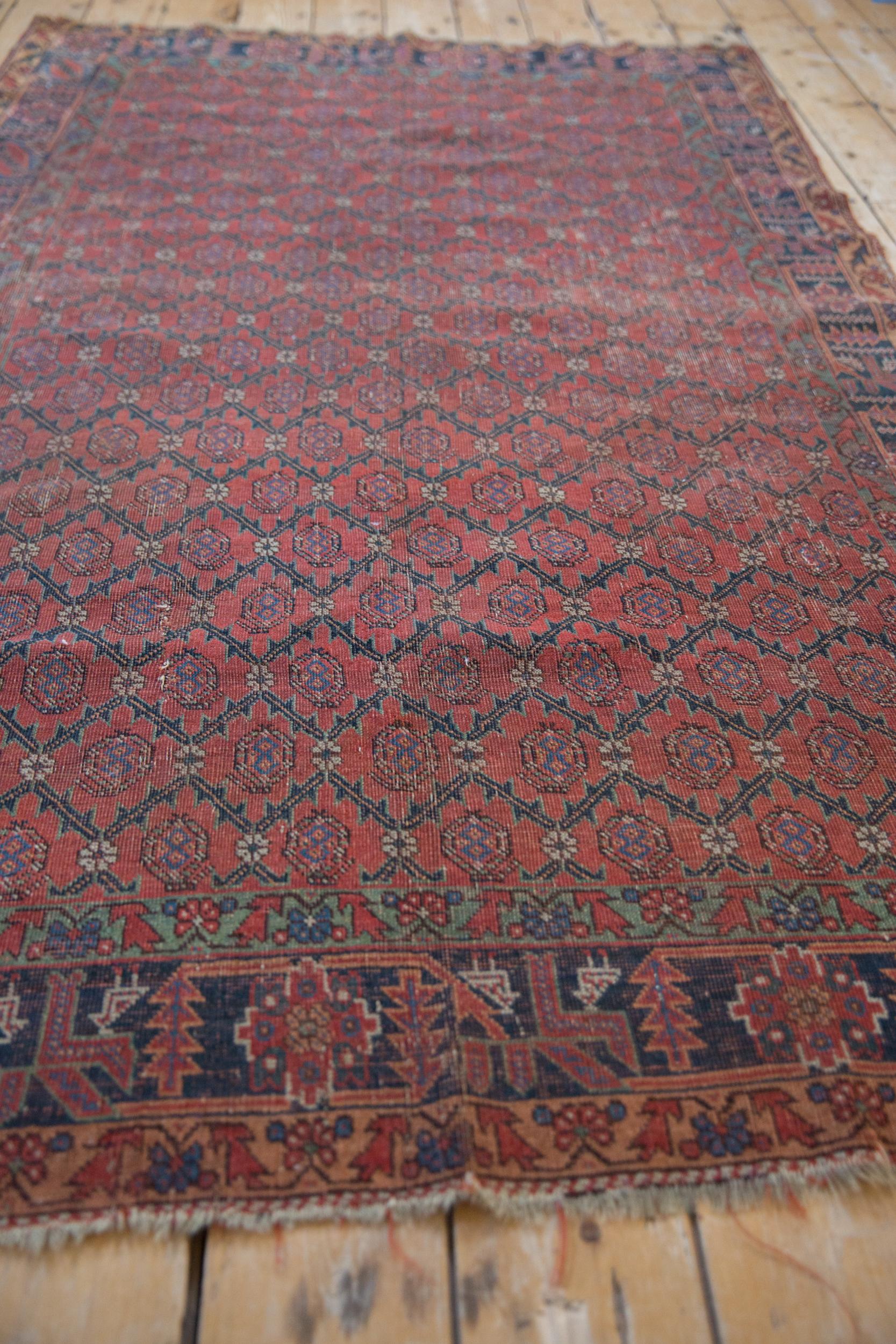 Hand-Knotted Antique Qashqai Rug For Sale