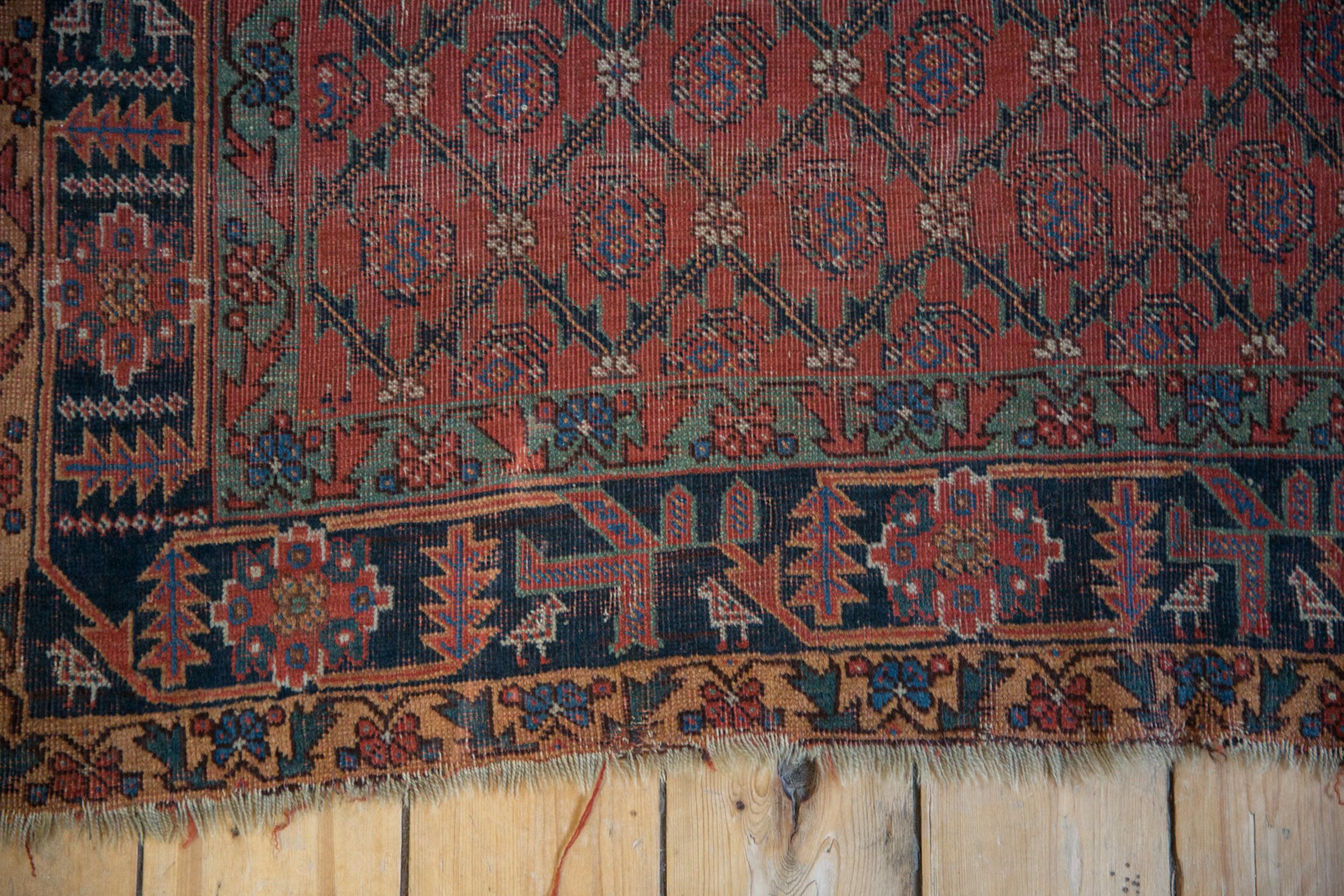 Antique Qashqai Rug In Fair Condition For Sale In Katonah, NY