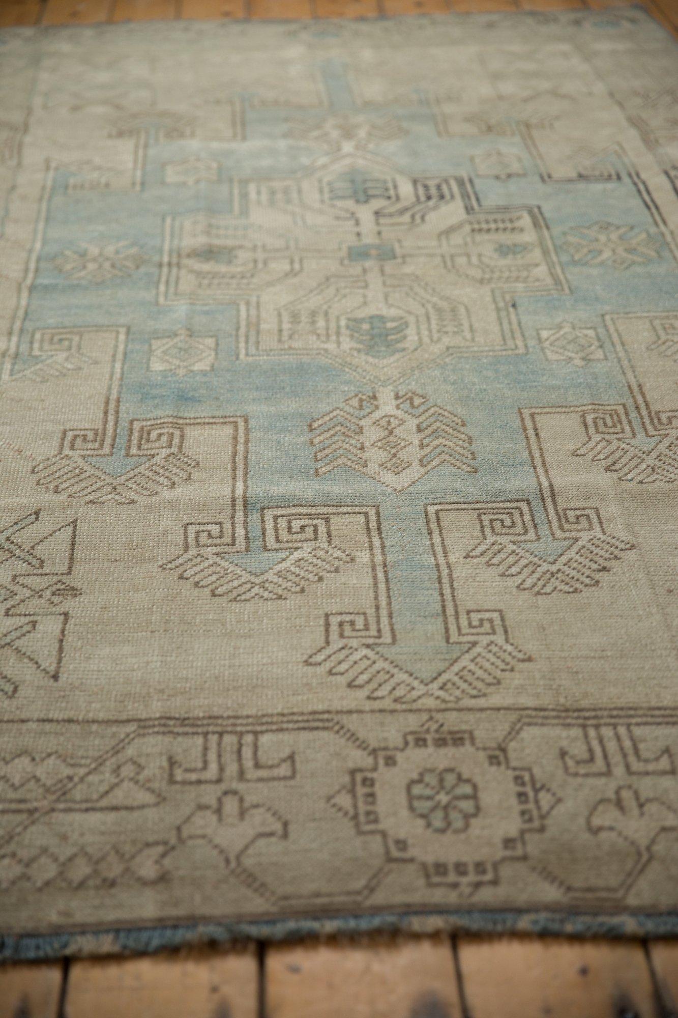 Vintage Distressed Oushak Rug For Sale 3