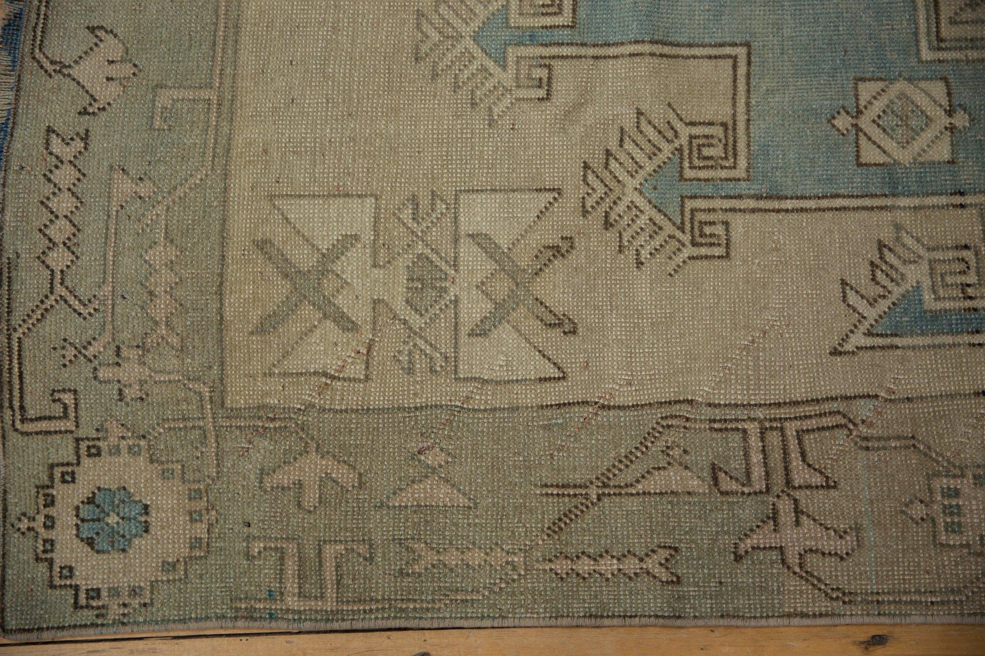 Turkish Vintage Distressed Oushak Rug For Sale