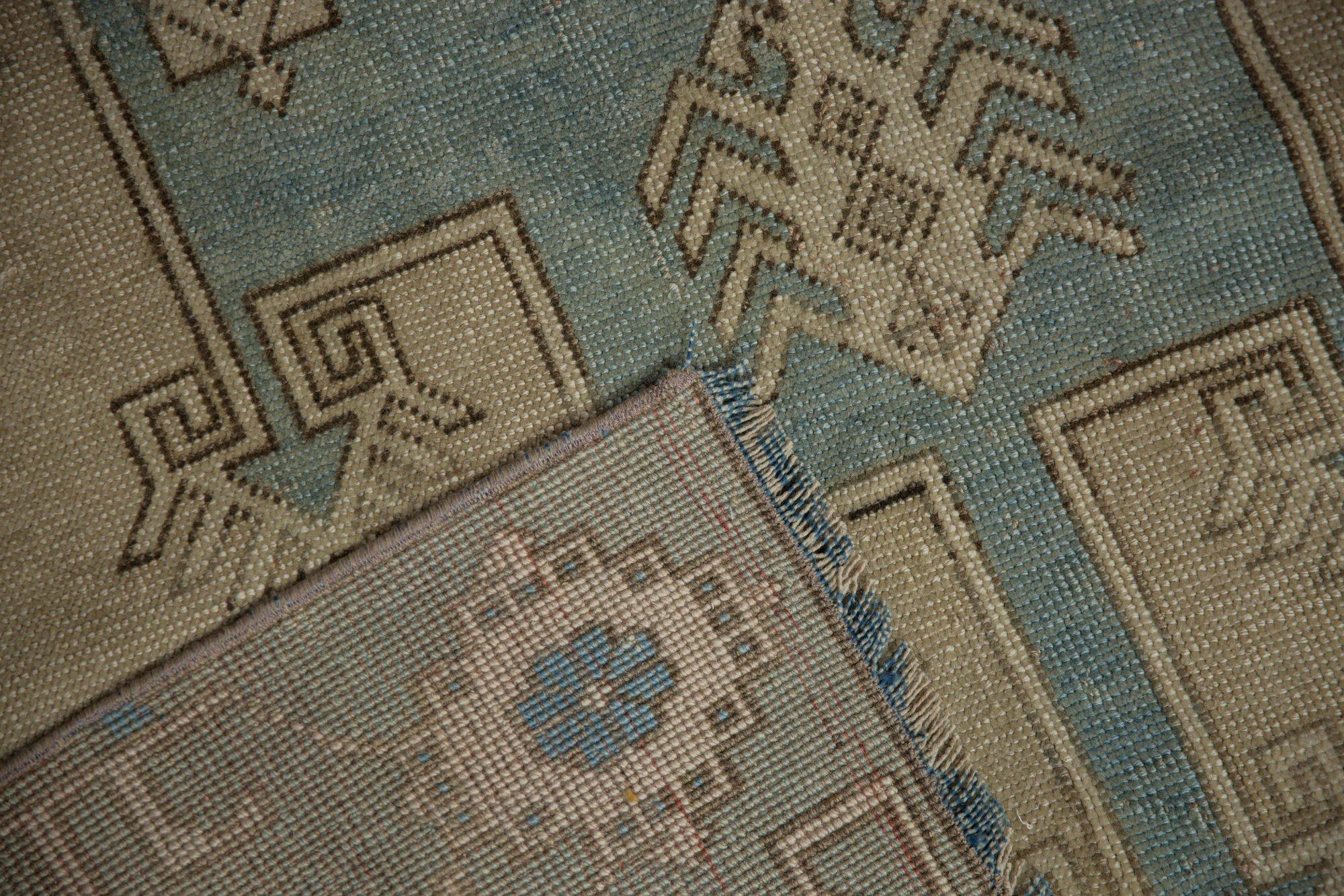 Vintage Distressed Oushak Rug In Fair Condition For Sale In Katonah, NY
