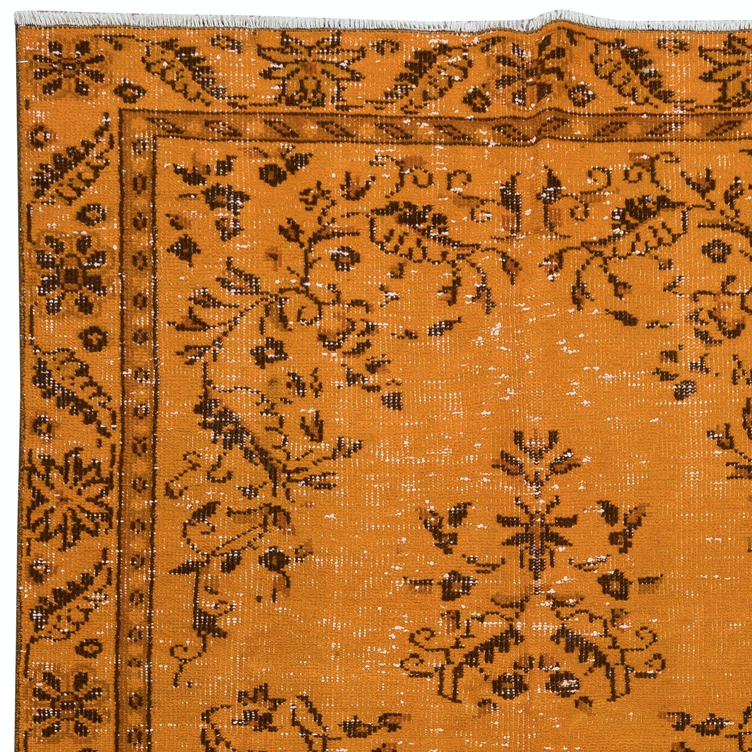 Our over-dyed rugs are all hand-knotted vintage pieces that are recreated in our workshop to cater to a wider range of interior design choices from modern to coastal, from industrial to rustic/cottage. These 50 to 70 year-old rugs were hand-knotted