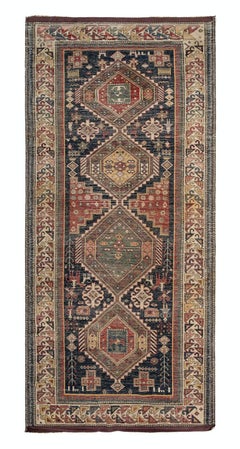 4.5x9.7 Ft Antique Shirvan Runner Rug, East Caucasus, Late 19th Century