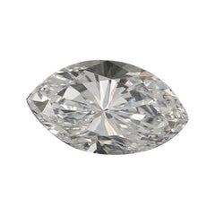 Vintage .46 Carat Loose Diamond, Marquise Cut GIA Graded Solitaire SI2 D