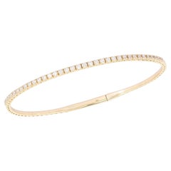 46 Diamond 14K (or 18k upon request) Yellow Gold Glisten Bangle Bracelet
