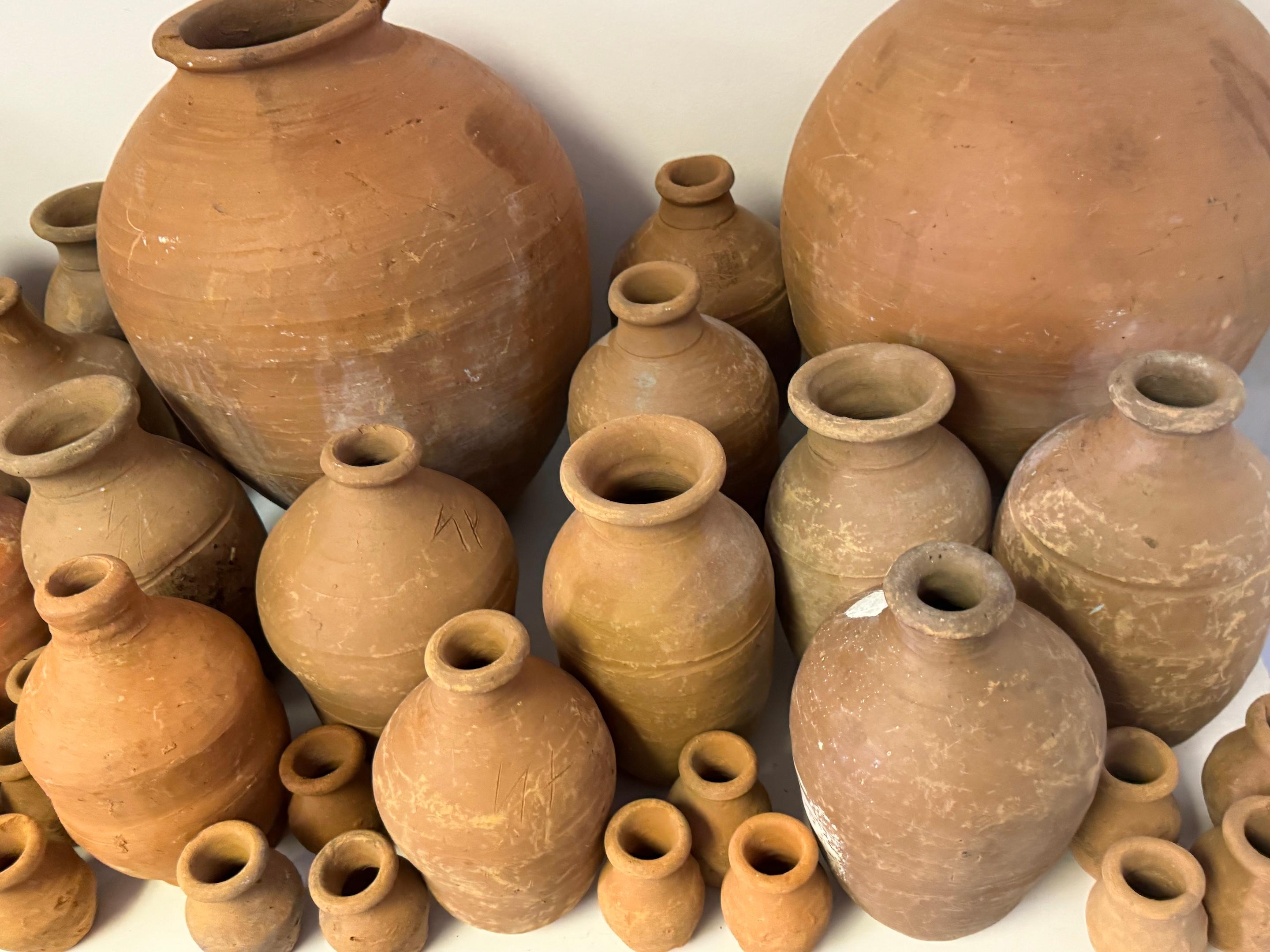 46 Piece Collection of 19th /20th C. Spanish Colonial Tinajas/ Vases For Sale 4