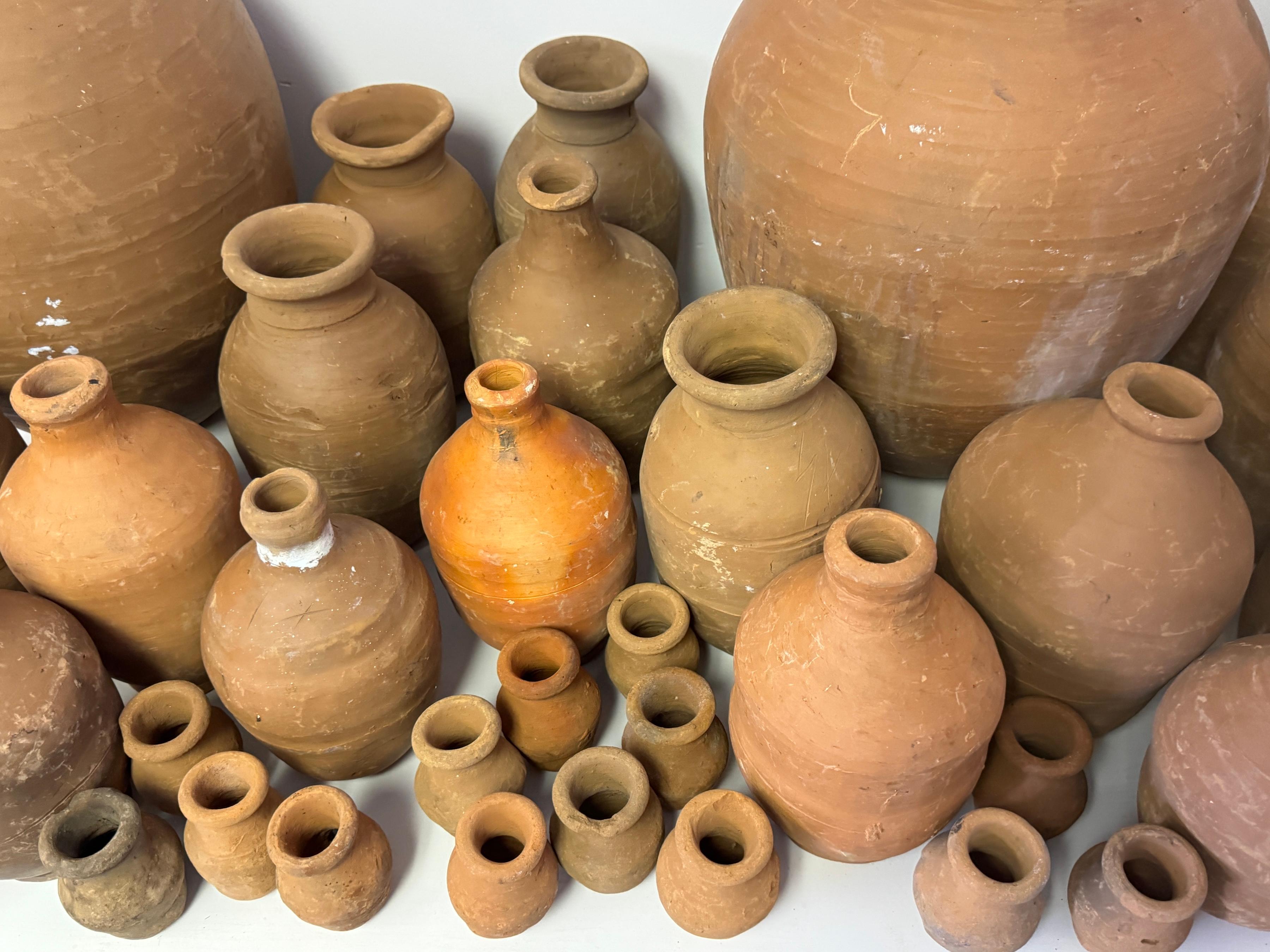 46 Piece Collection of 19th /20th C. Spanish Colonial Tinajas/ Vases For Sale 5