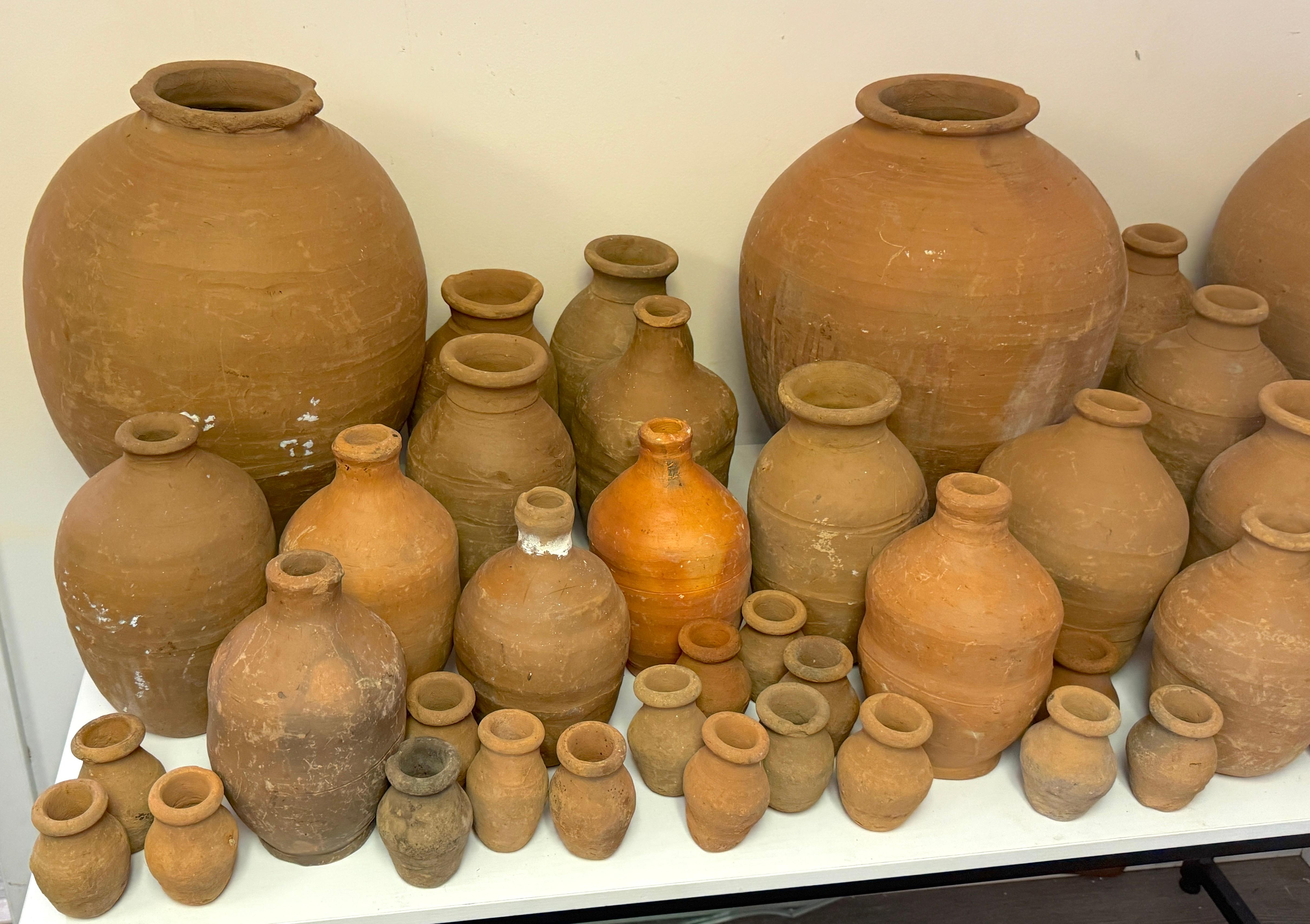 46 Piece Collection of 19th /20th C. Spanish Colonial Tinajas/ Vases For Sale 6
