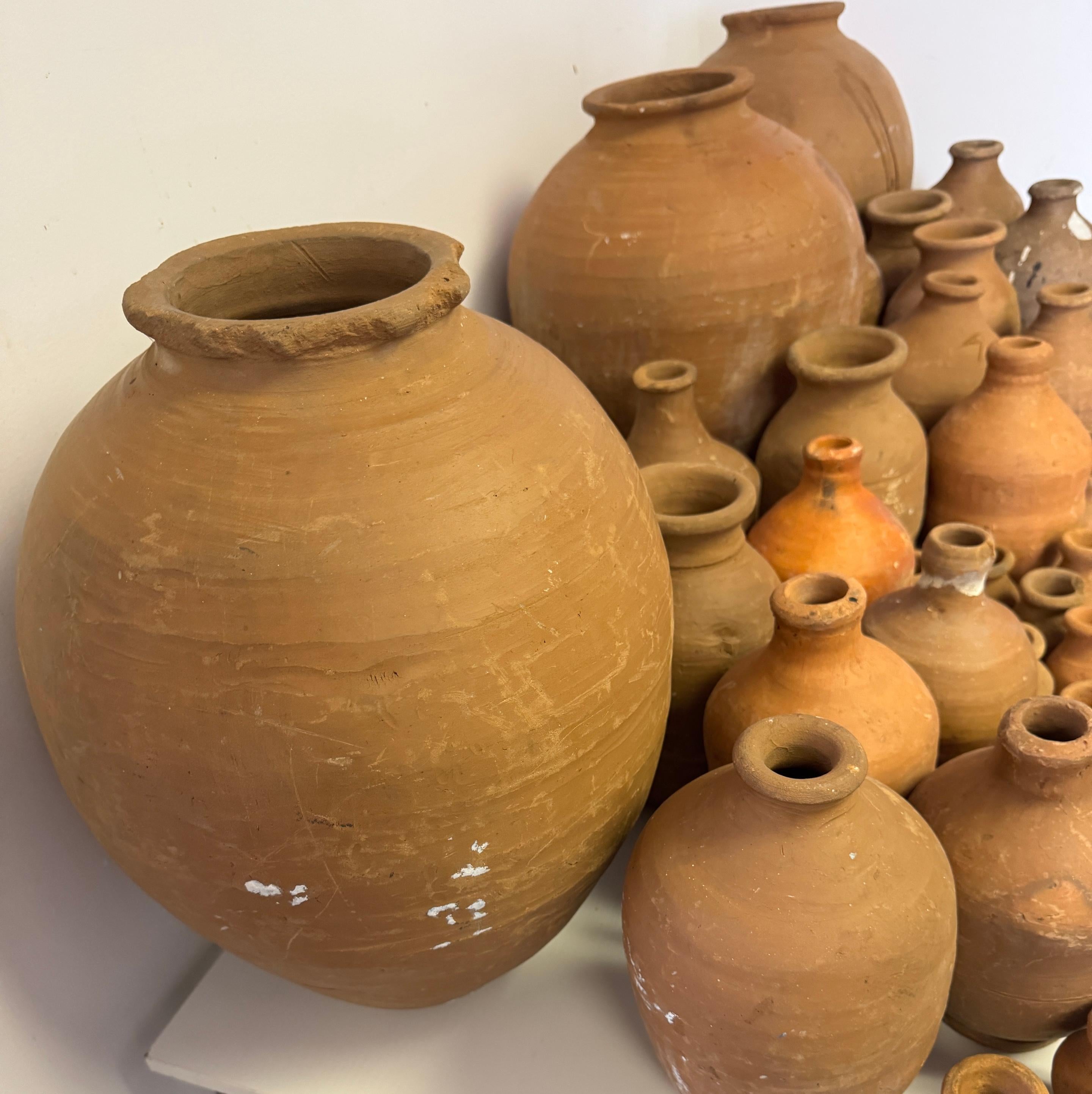 19th Century 46 Piece Collection of 19th /20th C. Spanish Colonial Tinajas/ Vases For Sale