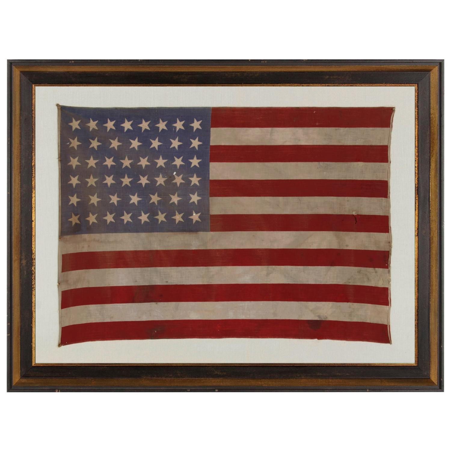 46 Star Antique American Flag, , Oklahoma Statehood, circa 1907-1912