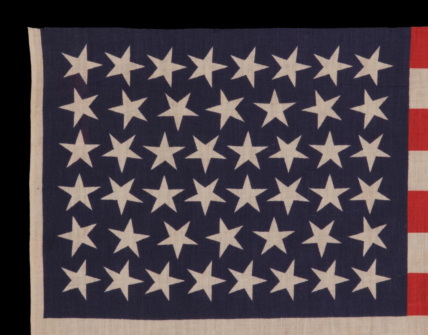 46 Stars with Varied Star Positioning on an Antique American Flag In Good Condition In York County, PA