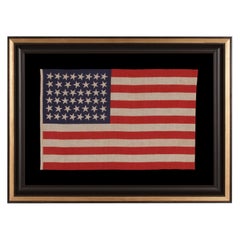 46 Stars with Varied Star Positioning on an Antique American Flag