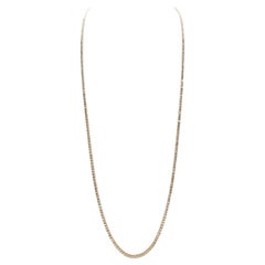 4.60 Carat Diamond Slightly Graduated Tennis Necklace 14 Karat Yellow Gold 18

