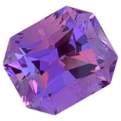 Améthyste naturelle non sertie de 4.60 carats de forme octogonale pour la fabrication de bijoux 