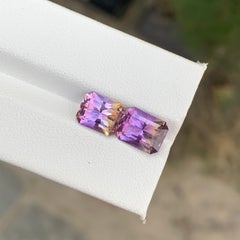 4.60 Carat Natural Loose Dual Ametrine Scissor Cut Gemstone From Bolivia