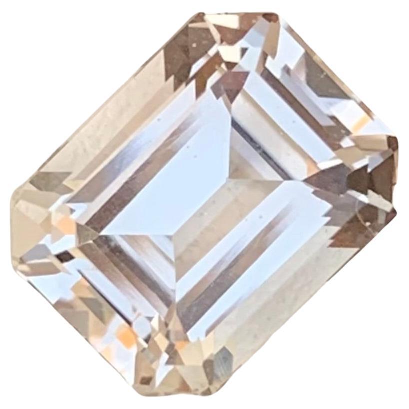 4.60 Carat Natural Loose Golden Topaz Emerald Shape Gem From Skardu, Pakistan