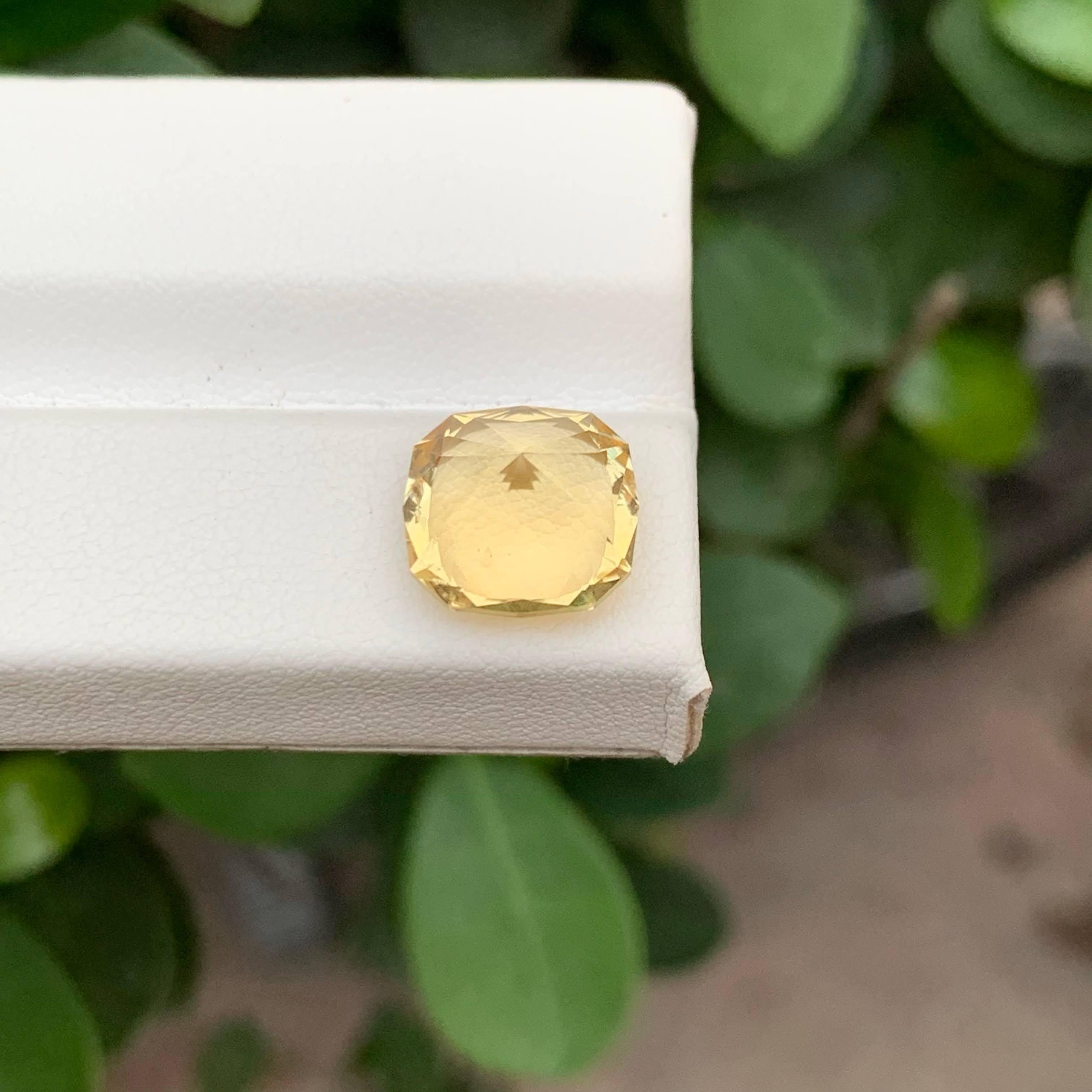 4,60 Carati Nature Sciolto Giallo Oro Citrino Taglio Cuscino Gemma Africana in vendita 4