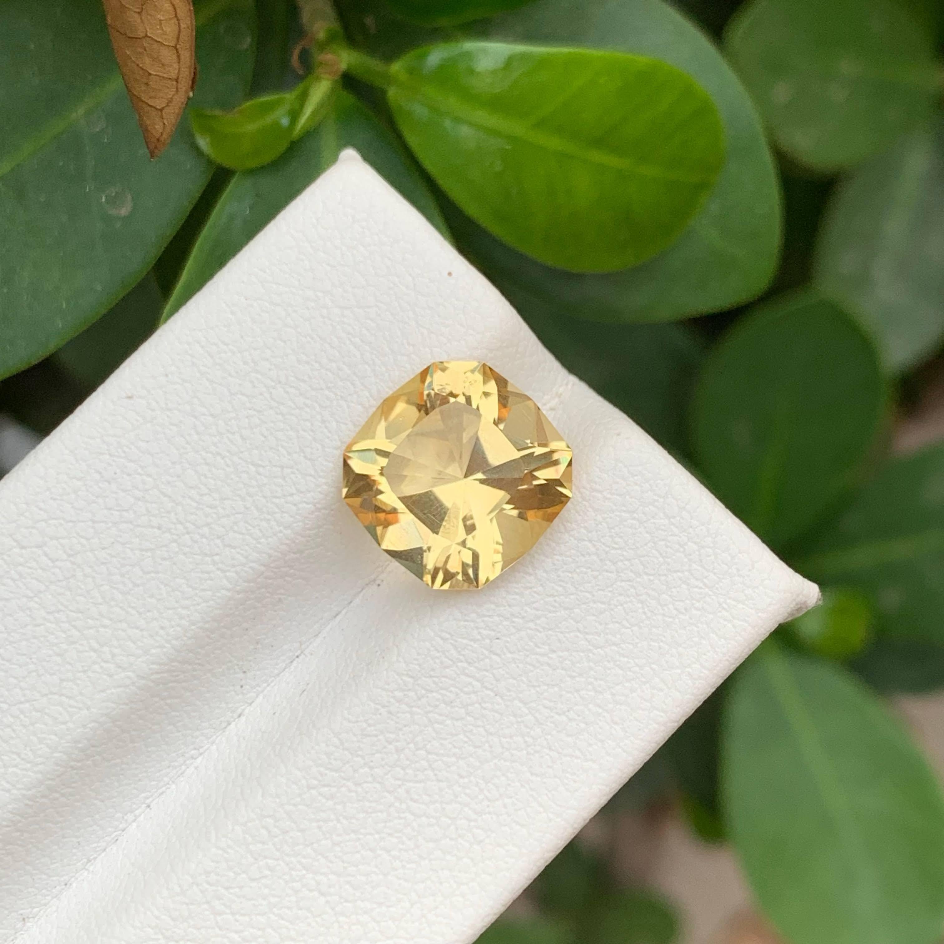 4,60 Carati Nature Sciolto Giallo Oro Citrino Taglio Cuscino Gemma Africana In condizioni Nuovo in vendita a Bangkok, TH
