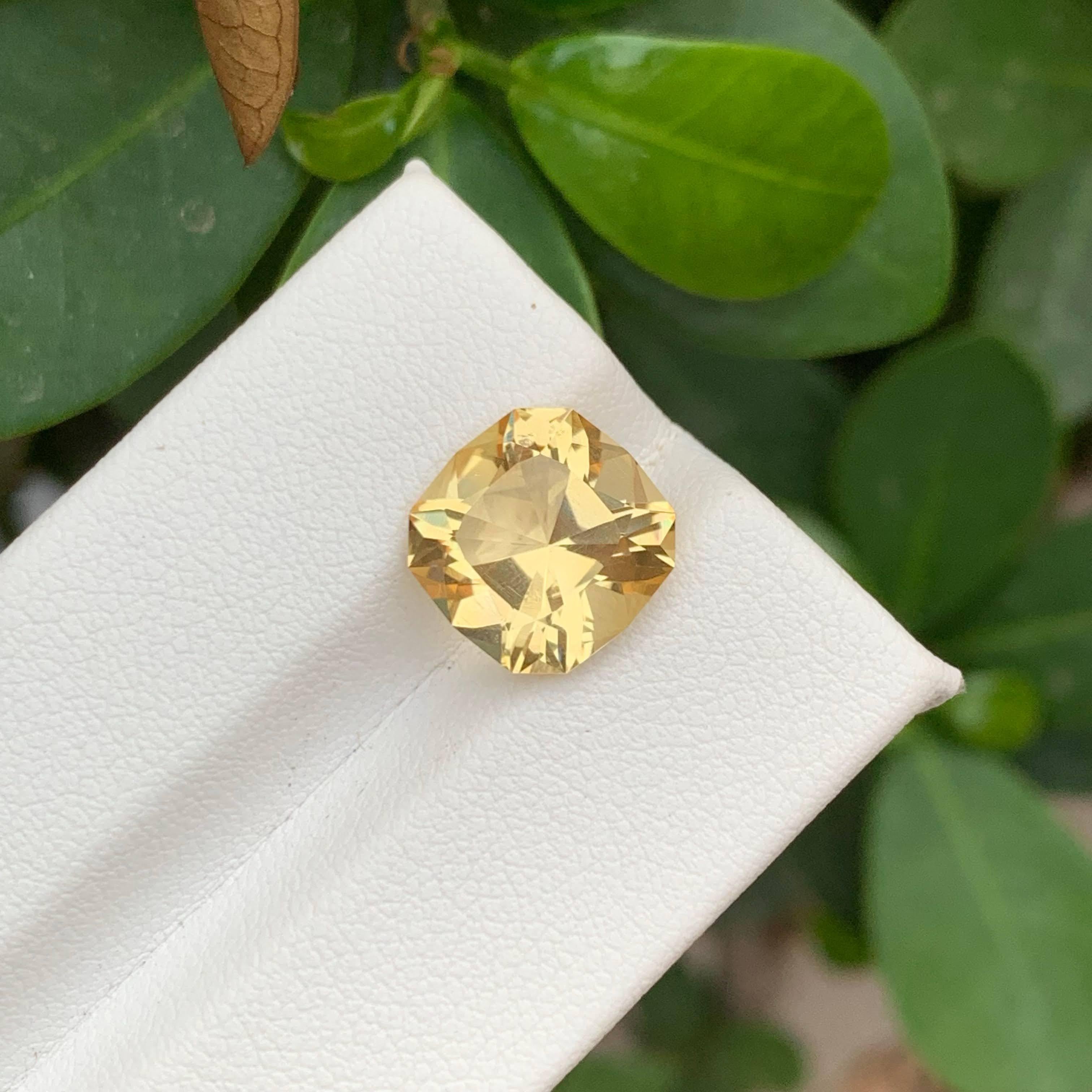 4,60 Carati Nature Sciolto Giallo Oro Citrino Taglio Cuscino Gemma Africana in vendita 1