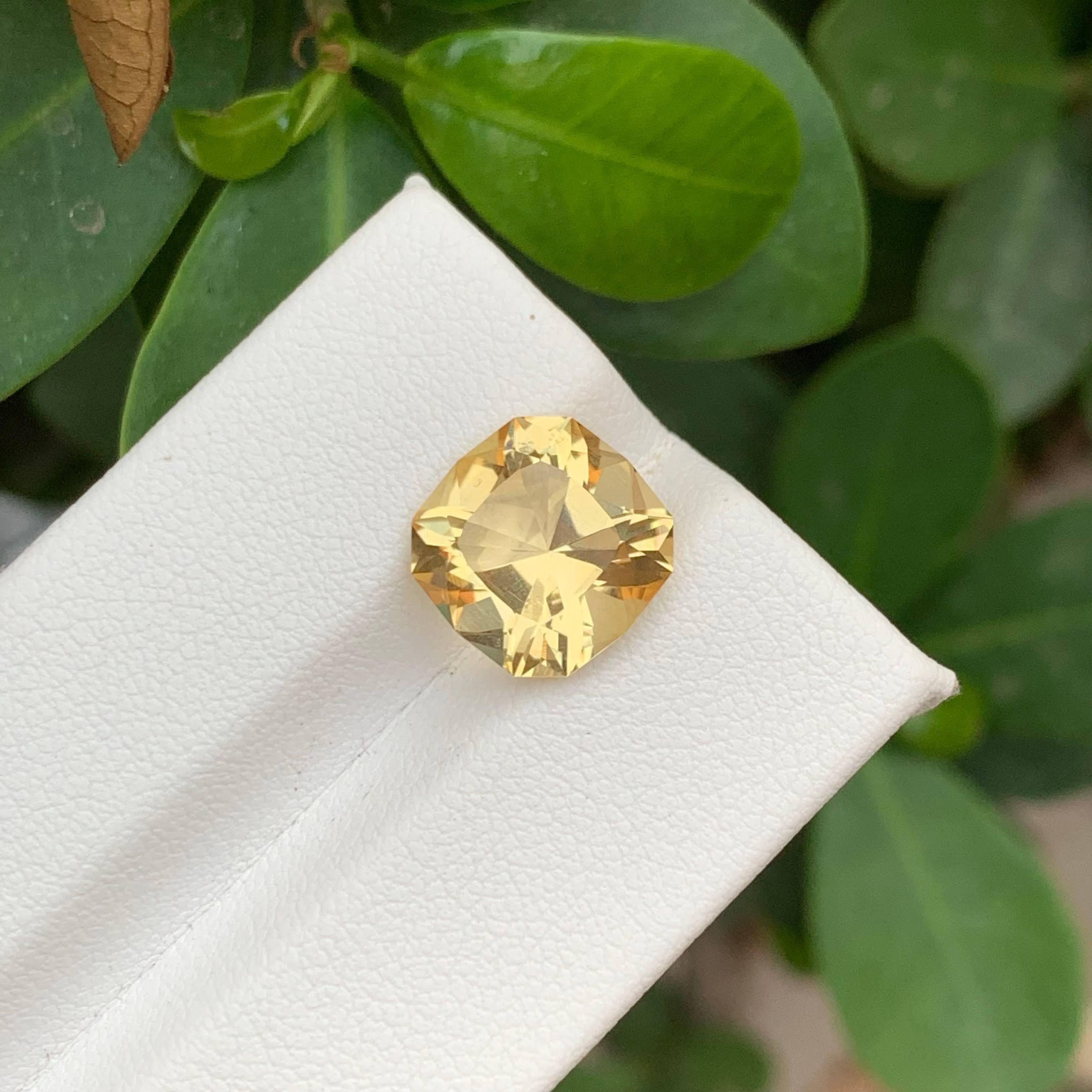 4,60 Carati Nature Sciolto Giallo Oro Citrino Taglio Cuscino Gemma Africana in vendita 2