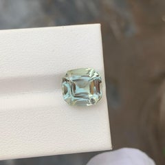 4.60 Carat Natural Loose Green Amethyst Cushion Shape Gem For Jewellery Making