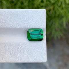 4.60 Carat Natural Loose Green Lagoon Tourmaline Cushion Shape Gem For Ring