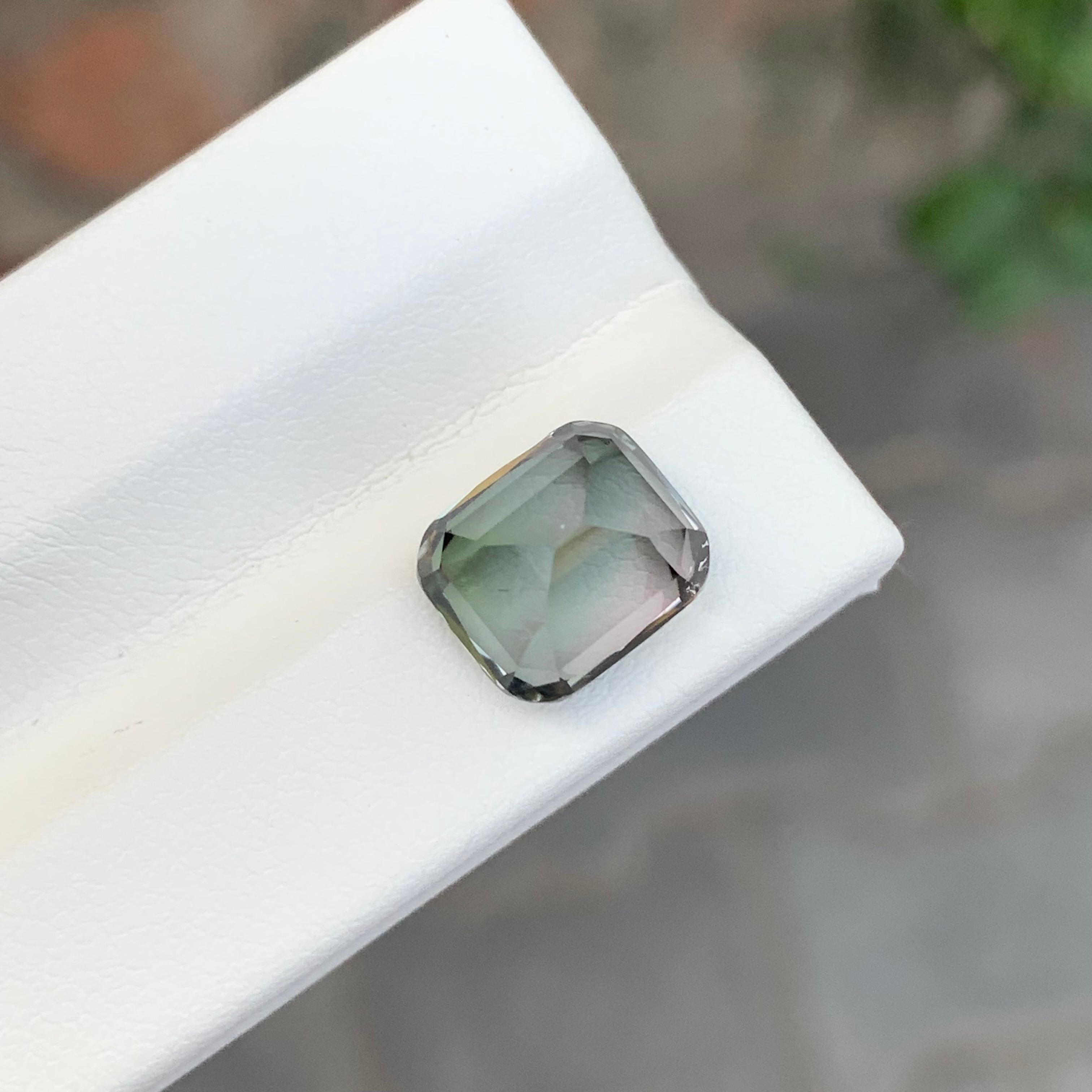 Tourmaline grise naturelle en forme de coussin de 4.60 carats Unisexe en vente