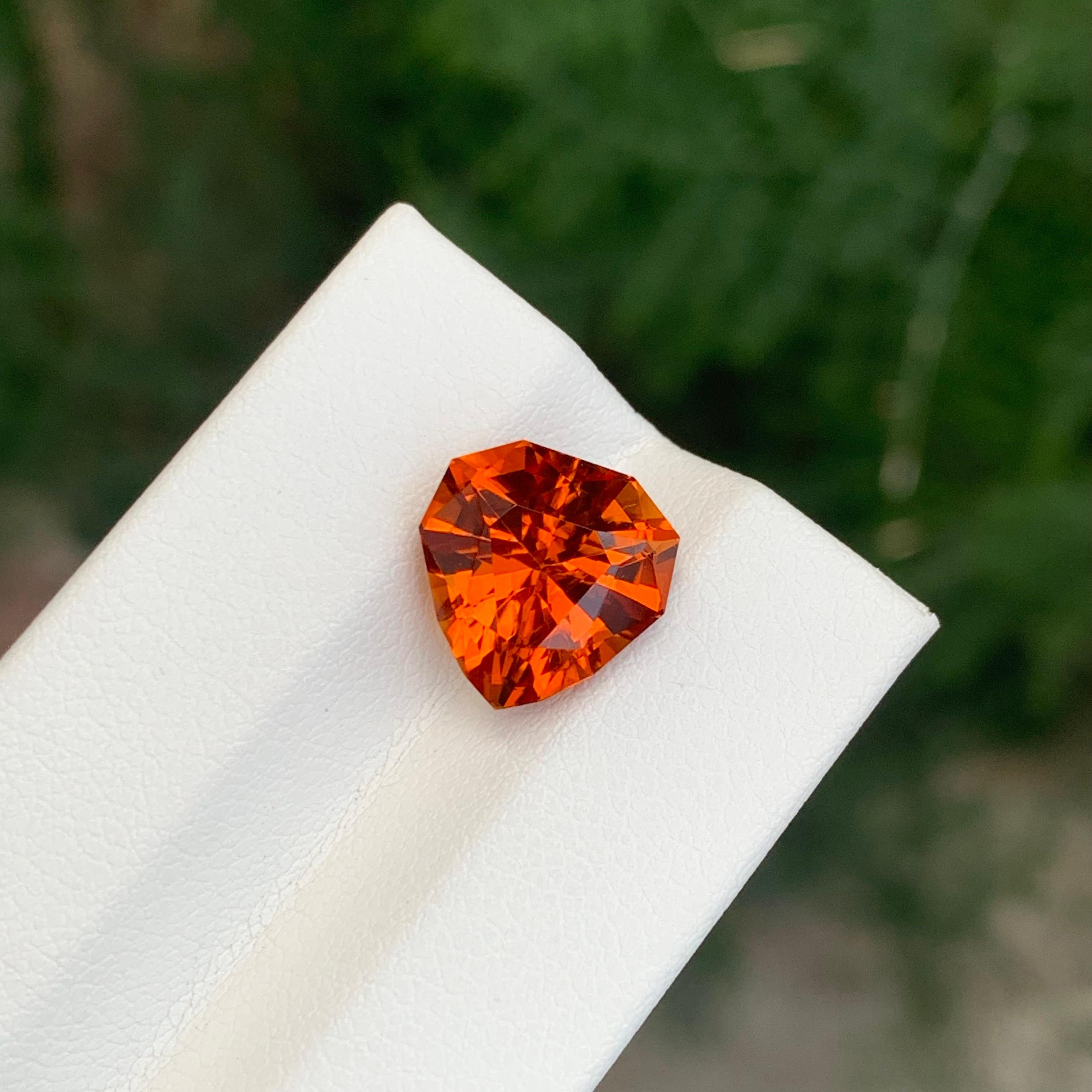 Pierre précieuse en forme de bouclier Madeira en citrine naturelle non sertie de 4,60 carats en vente 7