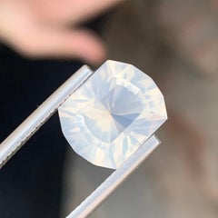 4.60 Carat Natural Loose Milky Quartz  Emerald Shape Gem