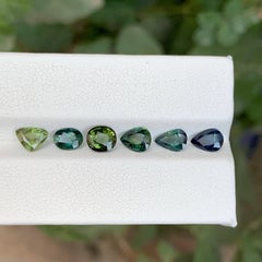 4.60 Carat Natural Loose Teal Sapphire Lot 6 Piece Madagascar's Gemstones