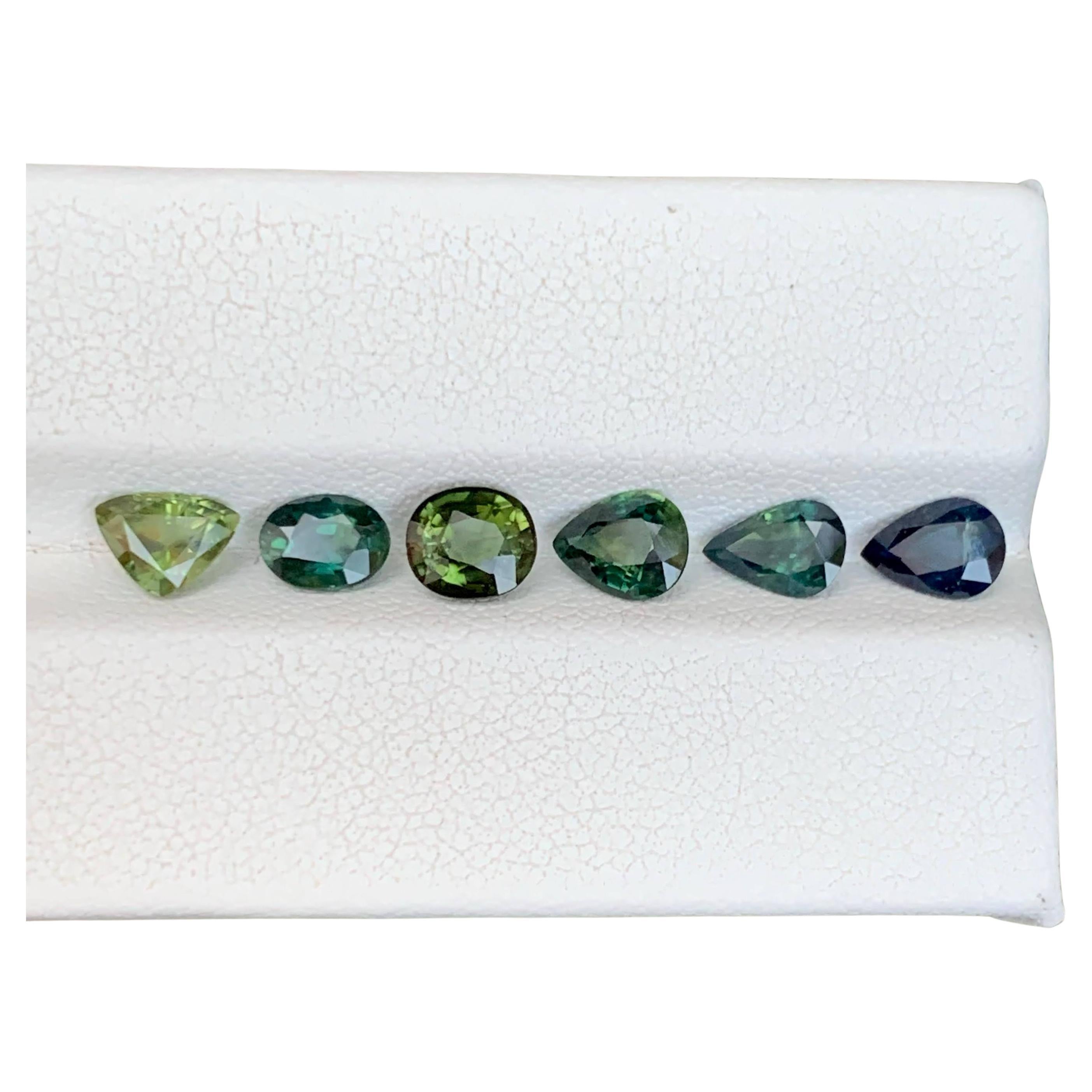 4,60 Carati di Zaffiro Naturale Sciolto Lotto 6 Pezzi Gemme del Madagascar