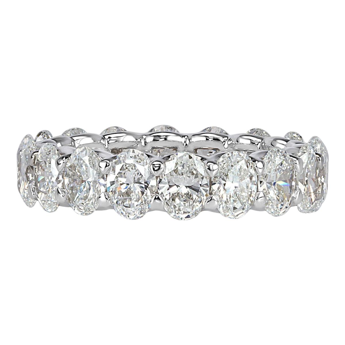 Mark Broumand 4.60 Carat Oval Cut Diamond Eternity Band 