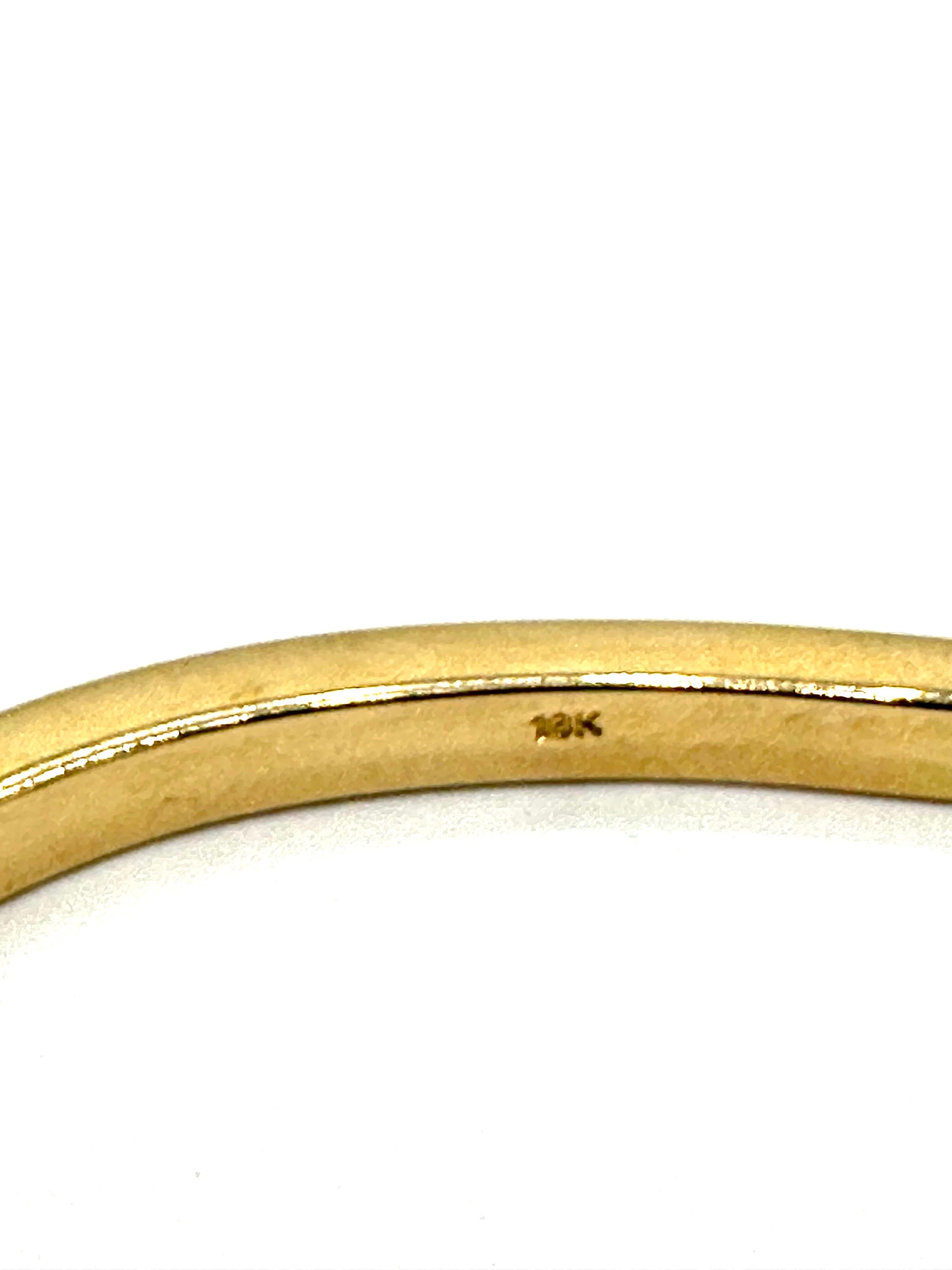 Retro 4.60 Carat Square Cut Ruby Channel Set 18K Gold Bangle Bracelet  For Sale