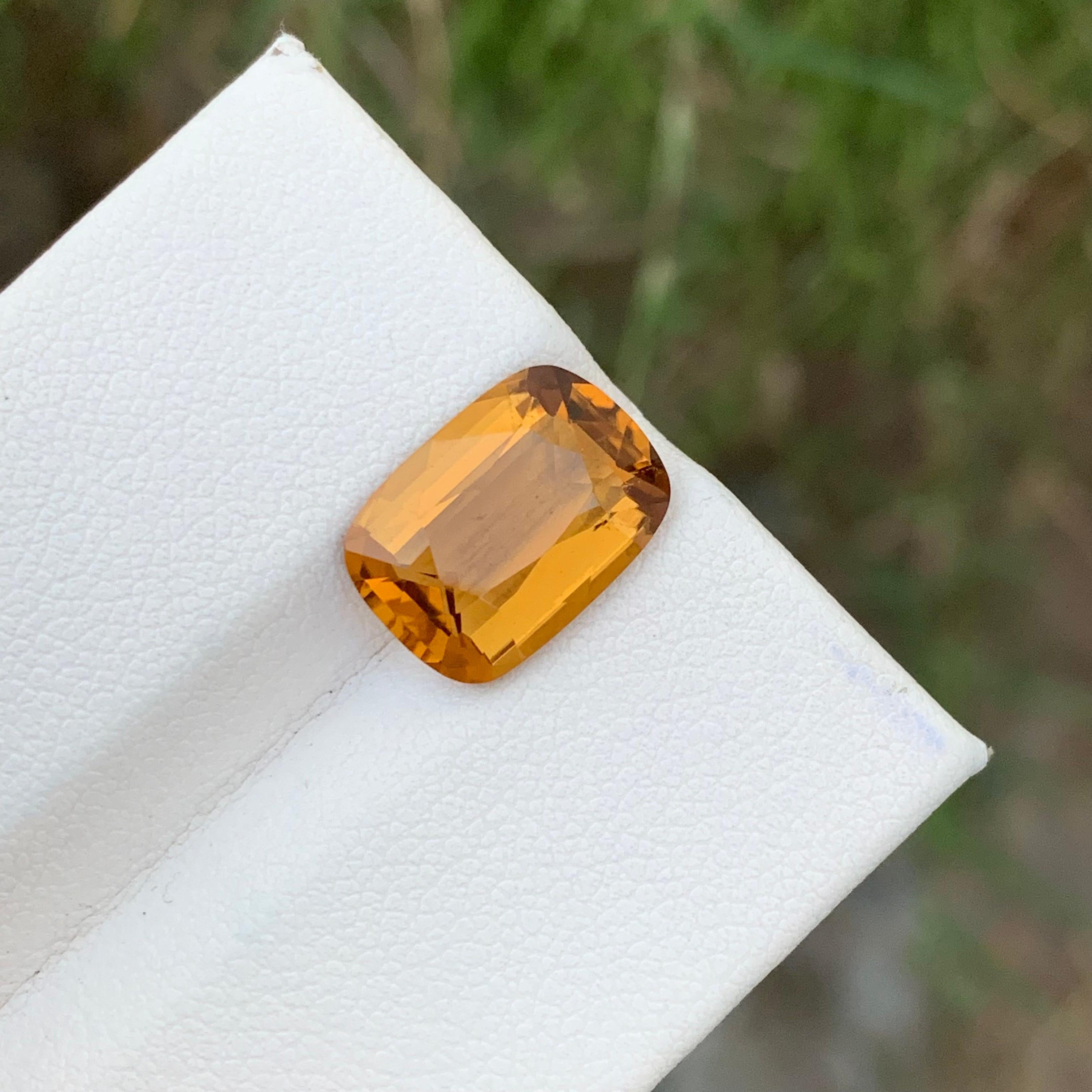 4.60 Carats Natural Loose Yellow Citrine Ring Gemstone Brazil Mine For Sale 4