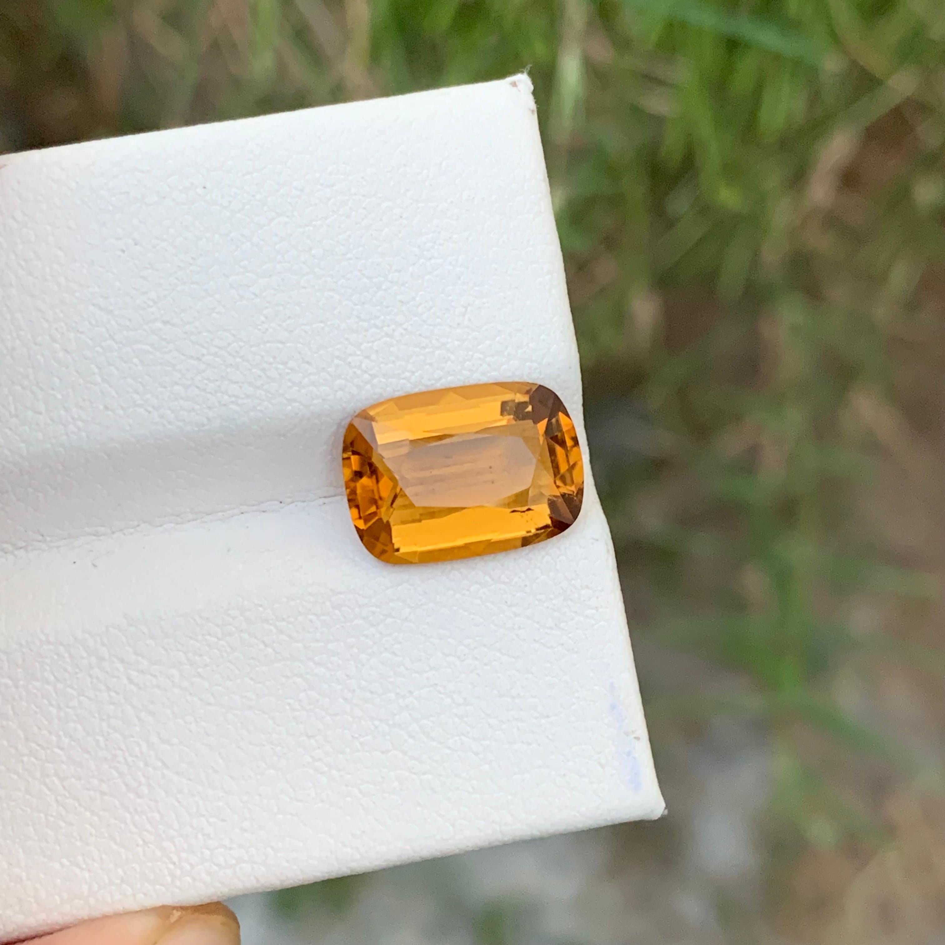 4.60 Carats Natural Loose Yellow Citrine Ring Gemstone Brazil Mine In New Condition For Sale In Peshawar, PK