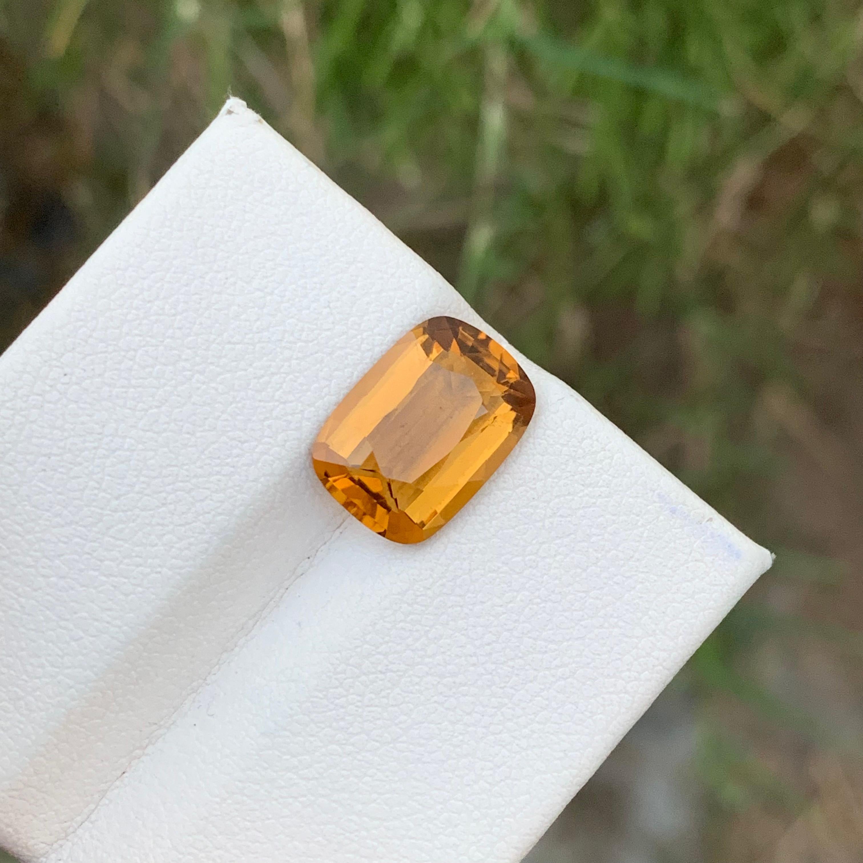 4.60 Carats Natural Loose Yellow Citrine Ring Gemstone Brazil Mine For Sale 1
