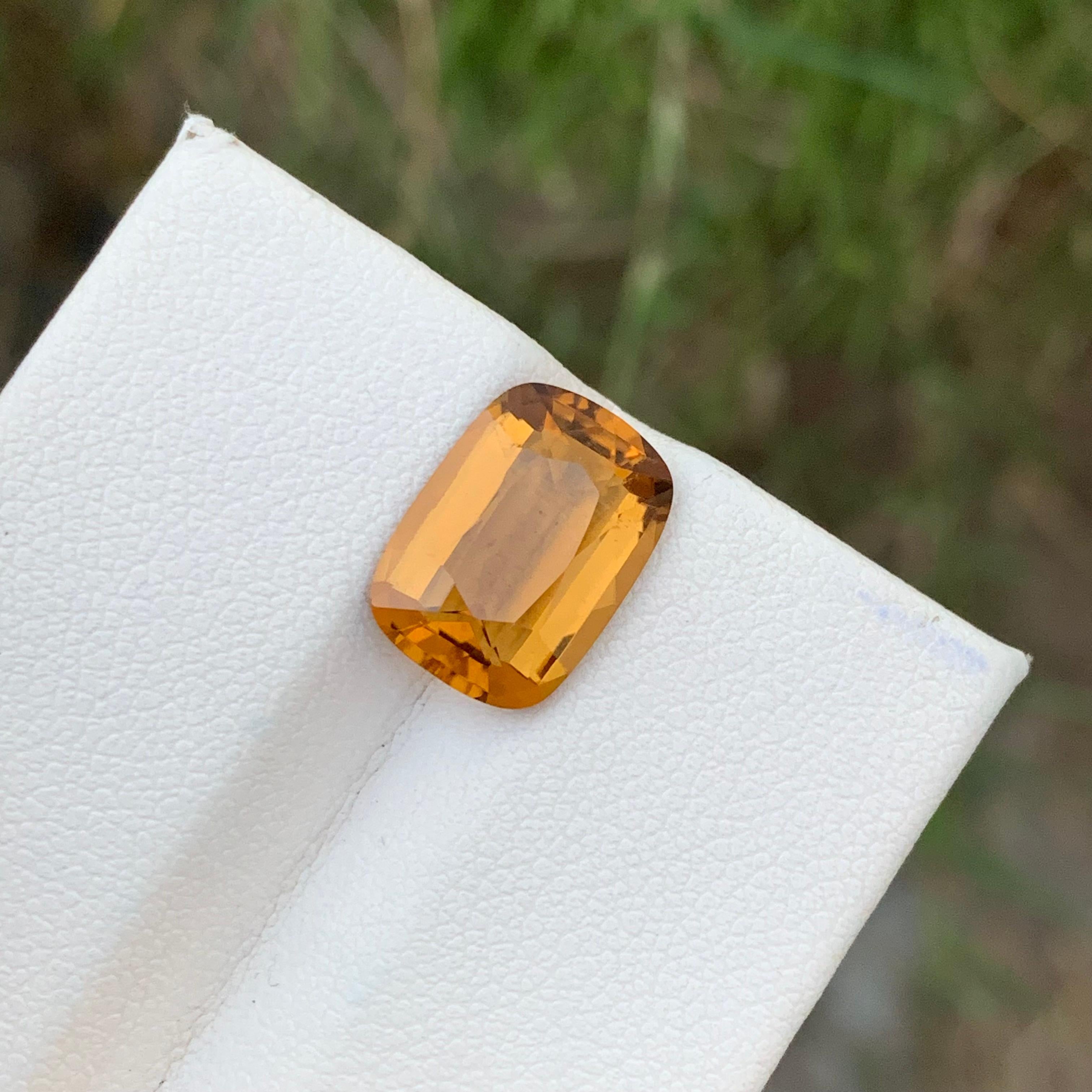 4.60 Carats Natural Loose Yellow Citrine Ring Gemstone Brazil Mine For Sale 2
