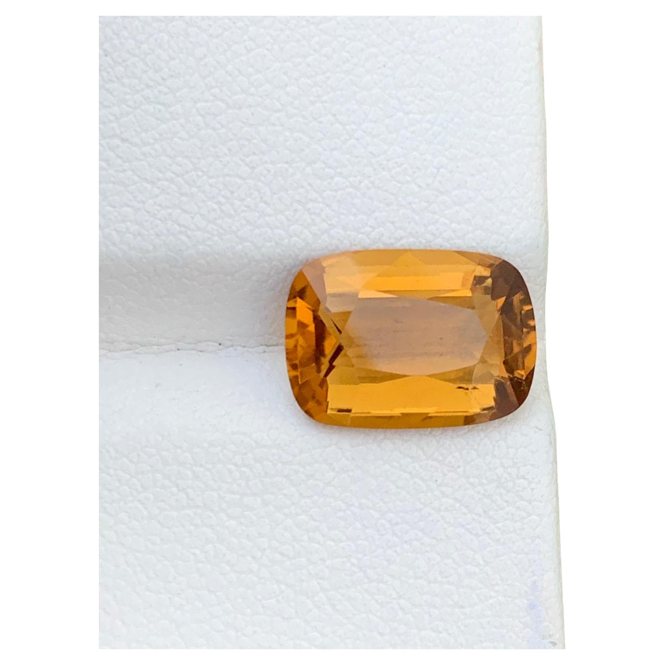 4.60 Carats Natural Loose Yellow Citrine Ring Gemstone Brazil Mine