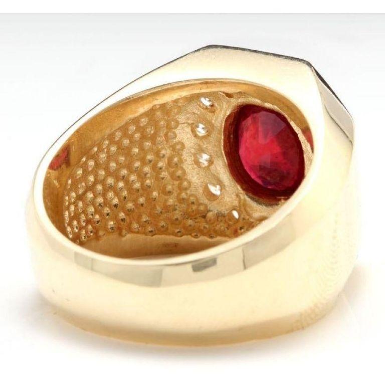 anello uomo rubino naturale