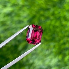4.60 carats Pinkish Red Garnet Emerald Cut Natural Tanzanian Gemstone