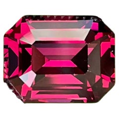 4.60 carats Pinkish Red Garnet Emerald Cut Natural Tanzanian Gemstone
