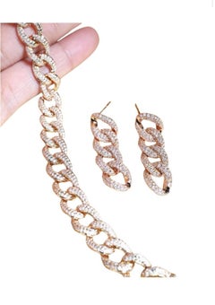 4.60 Carats Round Brillant Diamonds 18K Gold Parure