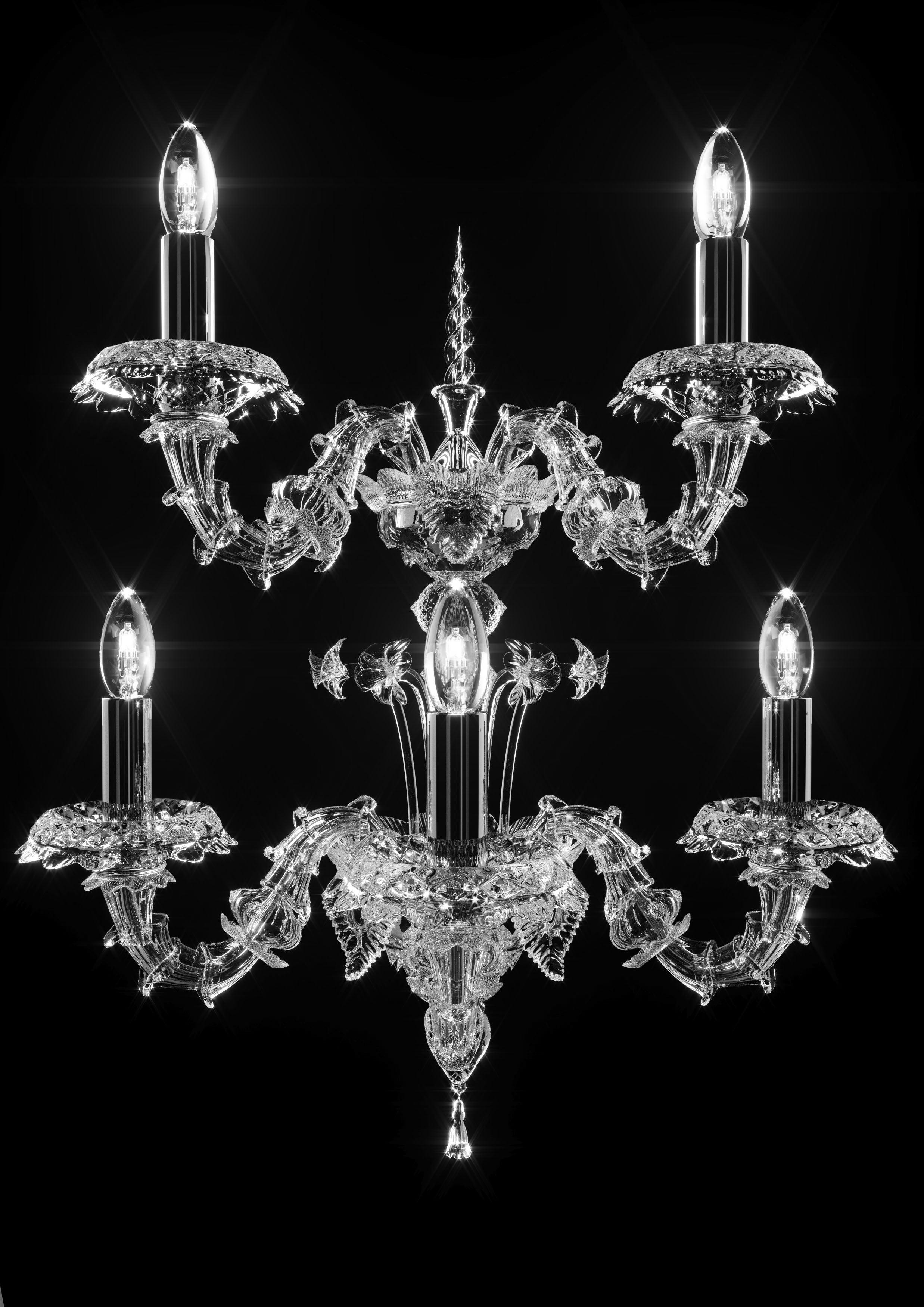 Clear (Crystal_CC) 4604 05 Wall Sconce in Murano Glass, by Barovier&Toso 2